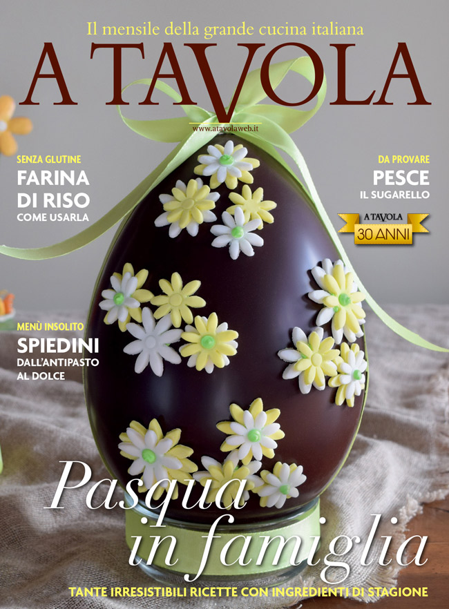 Copertina di A Tavola 2017, uovo di Pasqua, Pasqua, Cioccolato