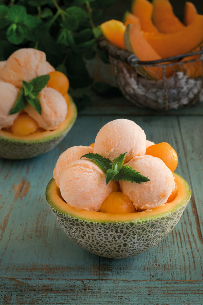 A Tavola Agosto 2017 sorbetto melone e menta