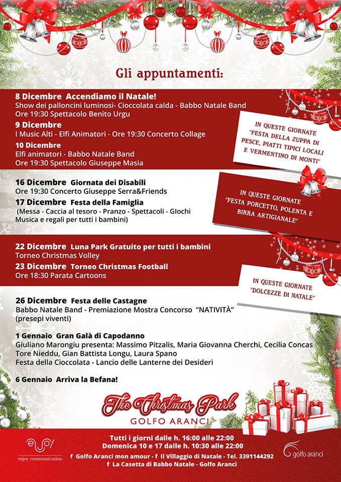 Gli appuntamenti a Natale a Golfo Aranci