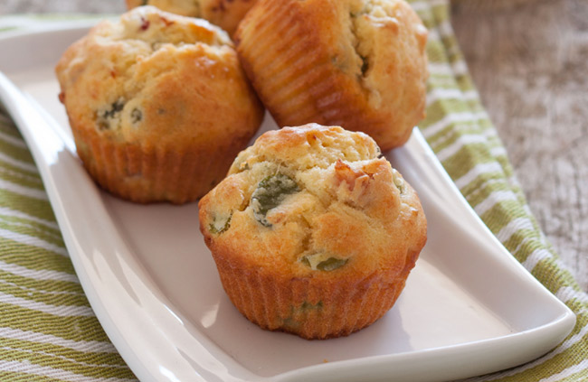muffin fave e pancetta come antipasto come secondo piatto